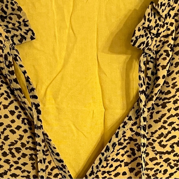 Women’s Sugar Lips Tiered Long Sleeve Cheetah Print Mini Dress Size Small - Picture 12 of 13